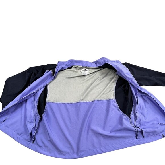 New Balance Womens Medium Purple USA Lightweight Jacket Full Zip Windbreaker Y2K - Picture 5 of 16